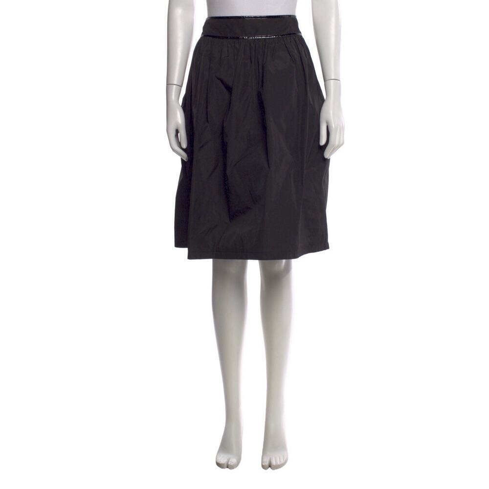 Burberry London Black Pleated Knee-Length Skirt | Classic A-Line | Size XS - Picture 2 of 4
